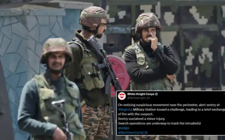 ജമ്മു നാഗ്രോട്ട മിലിട്ടറി സ്റ്റേഷന് നേരെ വെടിവെയ്പ്പ്; സൈനികന് പരിക്കേറ്റെന്ന് സ്ഥിരീകരിച്ച് സേന