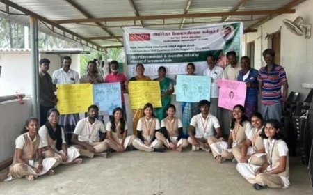 പ്രായോഗിക കൃഷിശാസ്ത്രം ഗ്രാമത്തിൽ: അമൃത കാർഷിക വിദ്യാർത്ഥികളുടെ ഡെമോൺസ്ട്രേഷൻ കാരച്ചേരിയിൽ