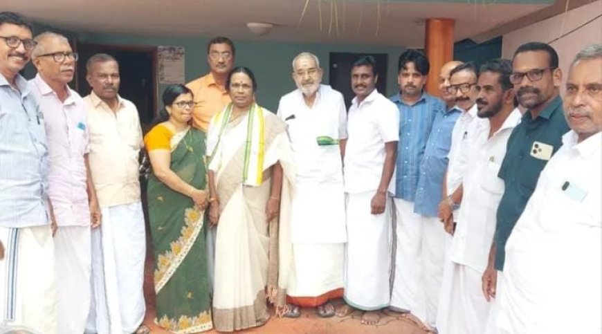 സിപിഎം മുൻ ഏരിയാ കമ്മിറ്റി അംഗം നളിനി സരോജം കോൺഗ്രസിൽ ചേർന്നു