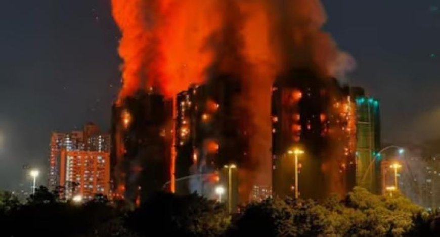 ലെവൽ 5ൽ വൻ അഗ്നിബാധ, ഹോങ്കോങ്ങ് ദുരന്തത്തിൽ മരിച്ചവർ 44 ആയി, മൂന്ന് പേർ അറസ്റ്റിൽ, സ്കൂളുകൾക്ക് അവധി