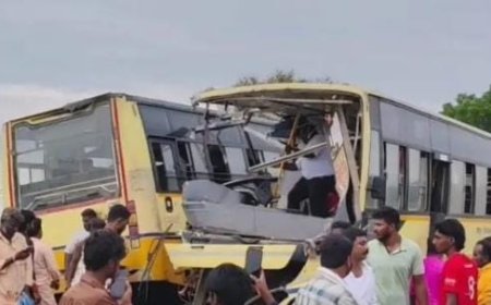 തമിഴ്‌നാട് ബസുകള്‍ കൂട്ടിയിടിച്ച് 12 മരണം; നിരവധി പേര്‍ക്ക് പരിക്ക്