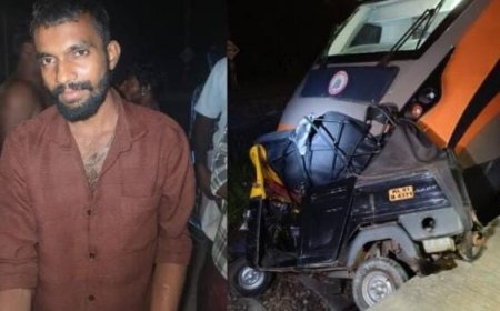 തിരുവനന്തപുരത്ത് വന്ദേഭാരത് ഓട്ടോയിൽ ഇടിച്ച് അപകടം; ഓട്ടോ ഡ്രൈവർക്ക് പരുക്ക്