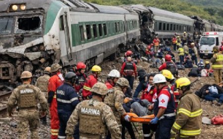 മെക്സിക്കോയിൽ ട്രെയിൻ പാളം തെറ്റി 13 പേർ മരിച്ചു, 98-ലധികം പേർക്ക് പരുക്ക്