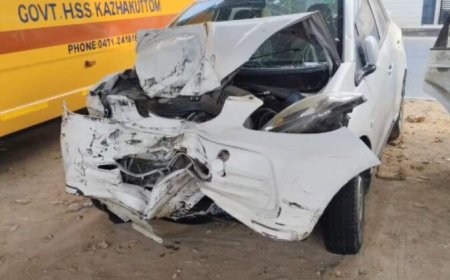 കഴക്കൂട്ടം എലിവേറ്റഡ് ഹൈവേയിൽ നിർത്തിയിട്ടിരുന്ന ജീപ്പിന് പിന്നിൽ കാറിടിച്ച് അപകടം; ഒരാൾ മരിച്ചു