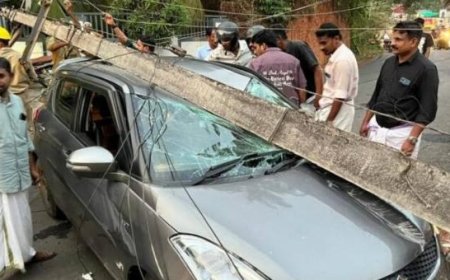 മദ്യ ലഹരിയിൽ കാർ ഓടിച്ചു; മുക്കത്ത് 2 ഇലട്രിക്‌പോസ്റ്റുകൾ തകർന്നു