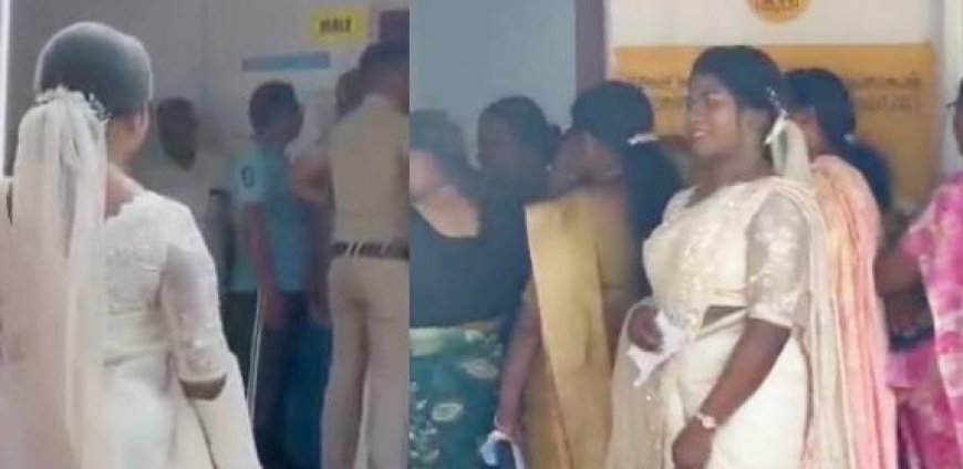ആദ്യം വോട്ട്, പിന്നെ കല്യാണം! വിവാഹവേഷത്തില്‍ വോട്ട് ചെയ്ത് വധു