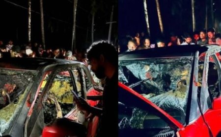 ഓടിക്കൊണ്ടിരുന്ന കാറിന് തീപിടിച്ചു; കോ‍ഴിക്കോട് പേരാമ്പ്രയിൽ ഗർഭിണിക്ക് ദാരുണാന്ത്യം